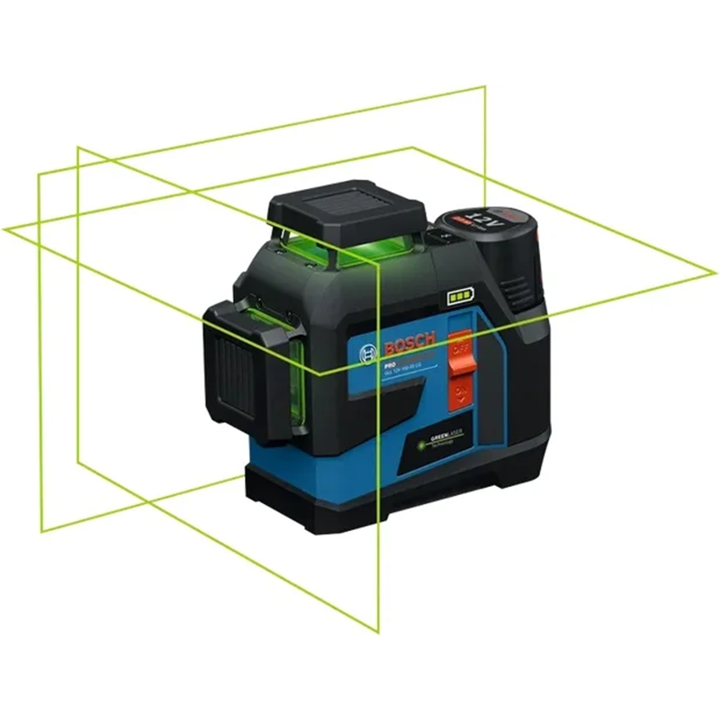 ✋️【公式正規品】ボッシュ GLL 12V-100-33 CG 3×360° グリーンレーザーレベル – ±0.2 mm/m 高精度